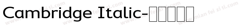 Cambridge Italic字体转换